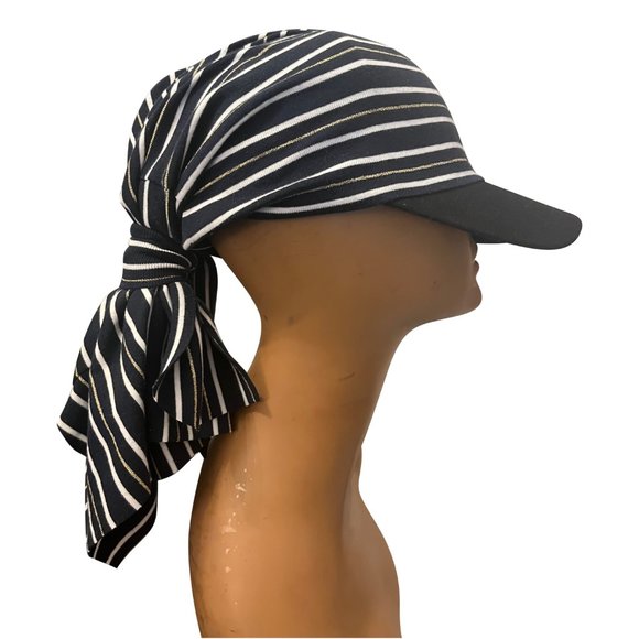 Boho Scarf Cap Women Modern Bohemian style Handmade Upcycled clothes to Caps - Picture 3 of 3